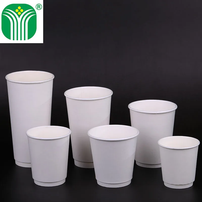 custom logo printed double wall coffee carton paper cups