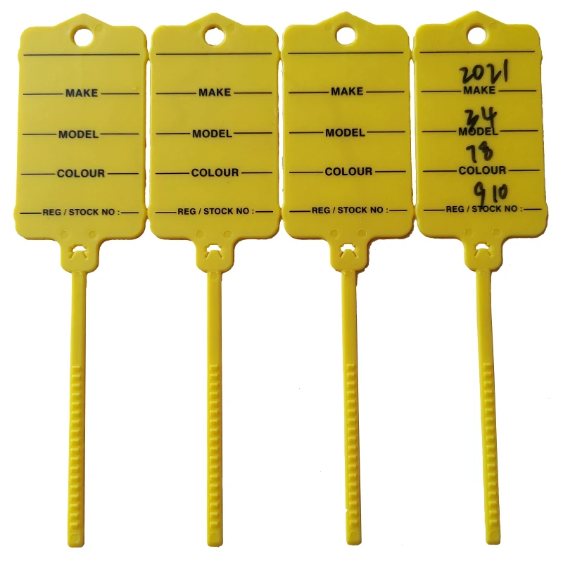 Custom print car key tags garment shoe clothing hangtag seal string hang tag