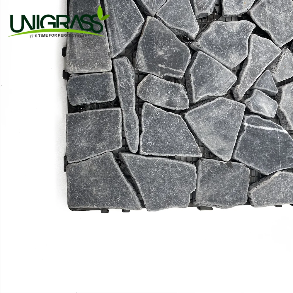 UNI Stone Tiles for outdoor area PP interlock stone flooring tiles