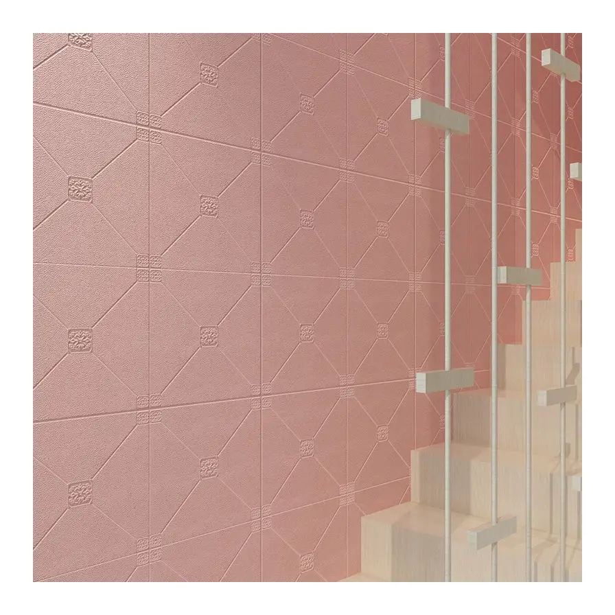 
Chinese Factory supply 2020 New Design water resistance wallpaper PE 3 D Wall Paper XPE foam wall paper 