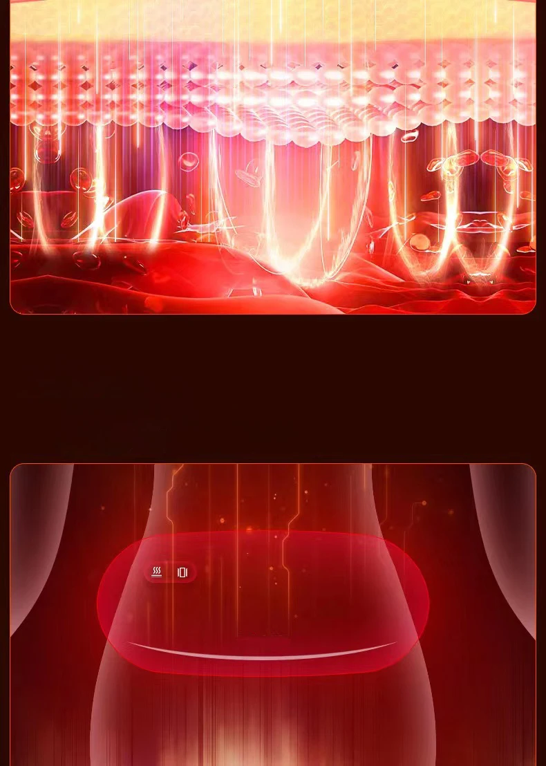 Electric Vibration Massage Graphene Heating Warm Palace Heated Belt Period Pain Relief Menstrual Cramps Portable Heating Pad