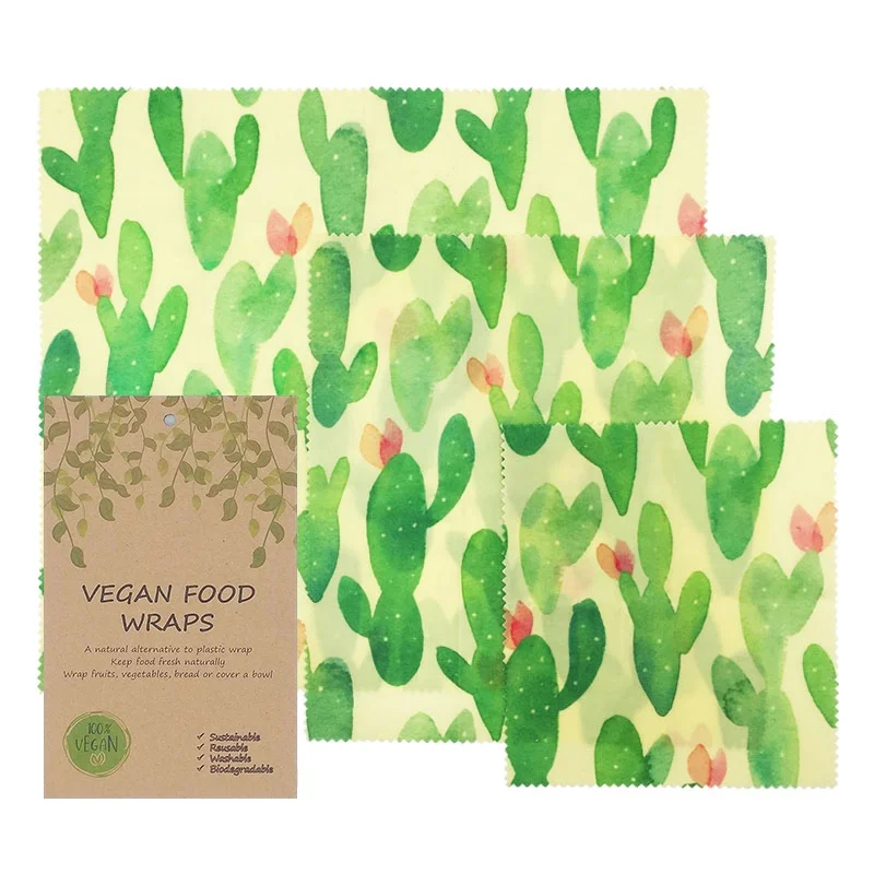 Greaseproof eco friendly Reusable Beeswax Food Wraps