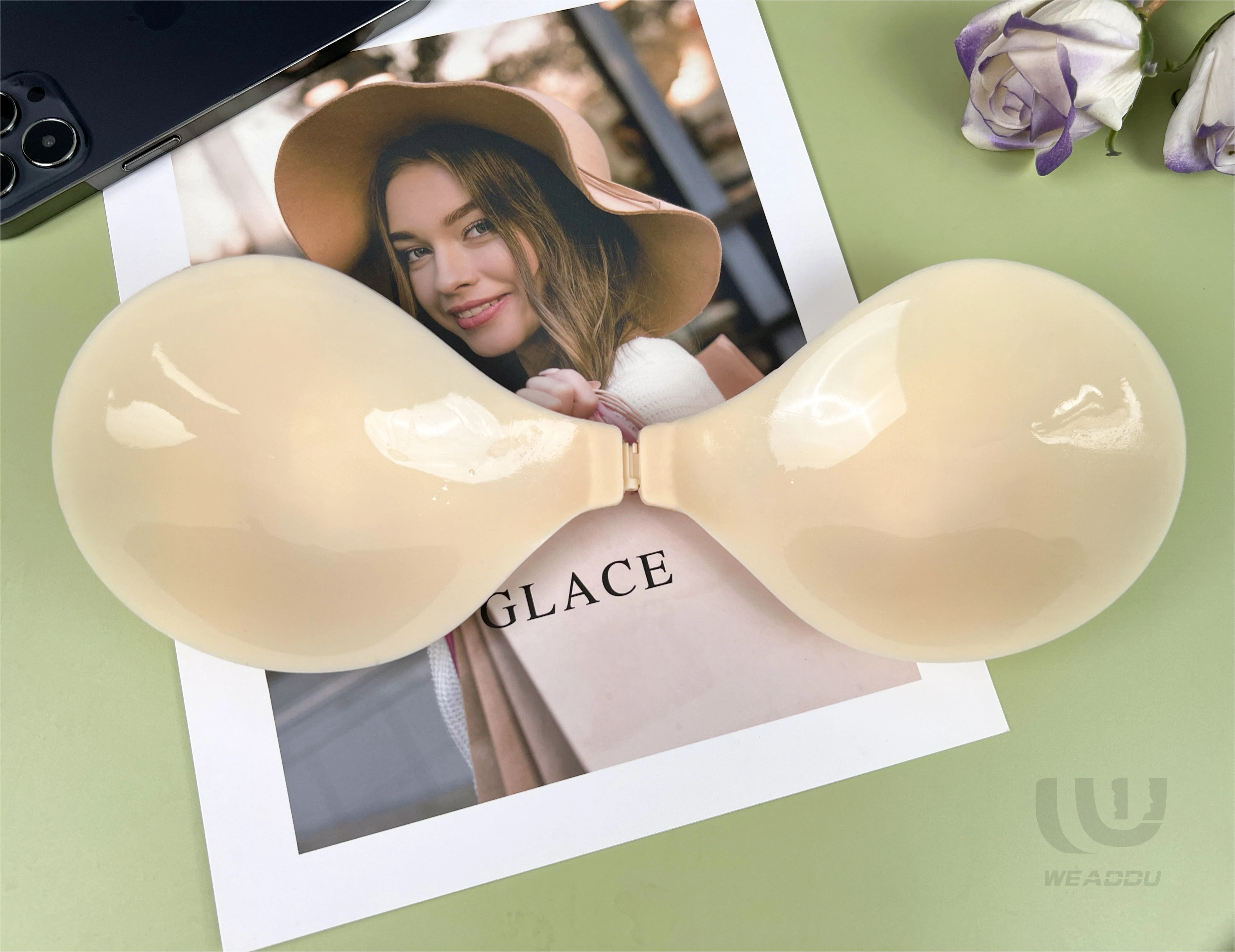 small breast woman school girls bra and underwear soft push up silicone adhesive transparent bra