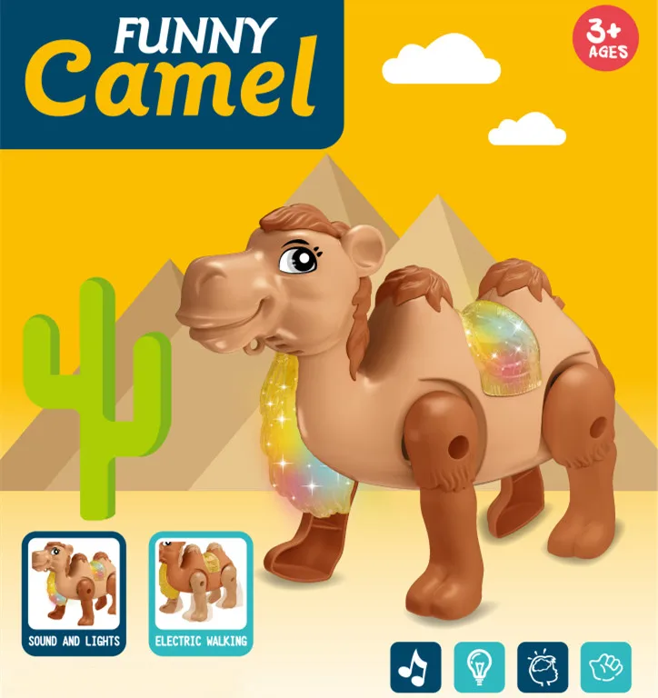 Hot Sale Electric Toy Animal Walking Camel Toy With Light and Music for Kids
