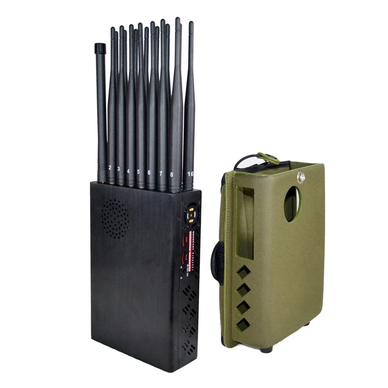 Портативный мобильный телефон с 16 антеннами 2.3.4.5G GPS WiFi VHF UHF 315 433 868 автомобильный детектор сигнала дистанционного управления с нейлоновым чехлом
