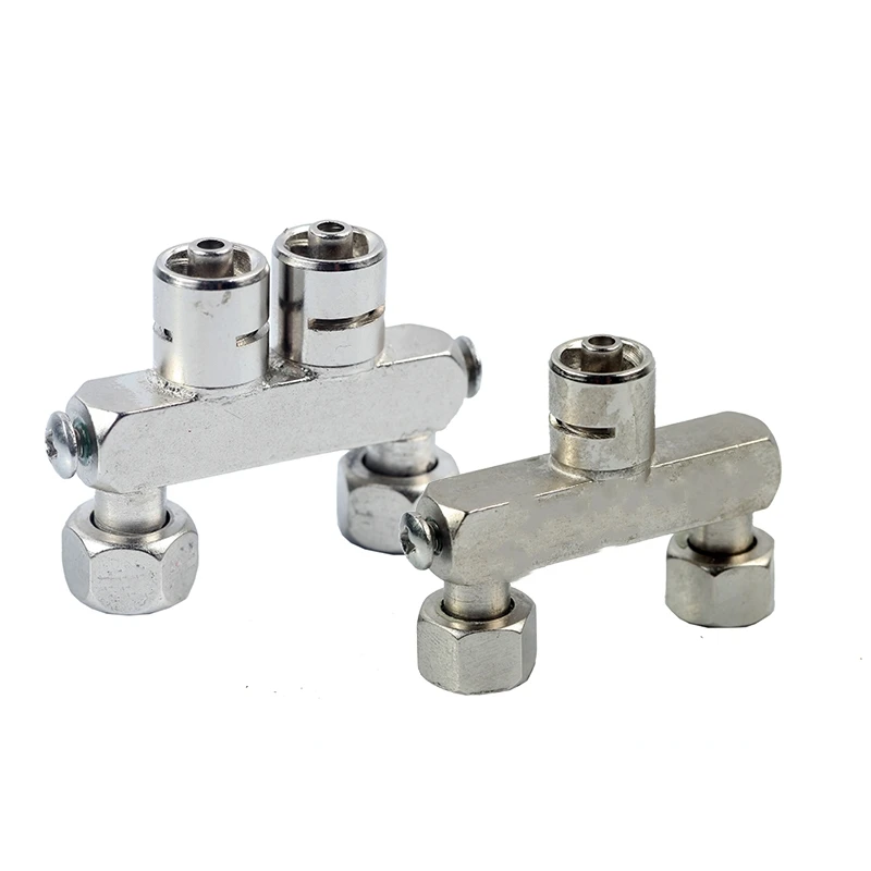 Poultry Vaccine Stainless Steel Syringe Chicken Double Needle 0.1- 0.5ml Syringe 2in1 Adjustable Continuous Syringe