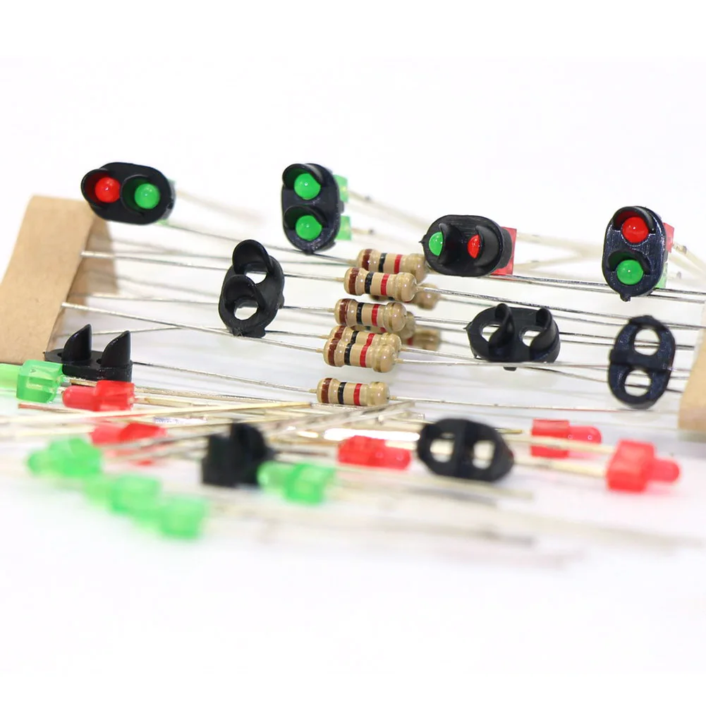 JTD12 Model Train Railway Target Faces With LEDs for Railway signal N or Z Scale 2 Aspects Model Traffic Light