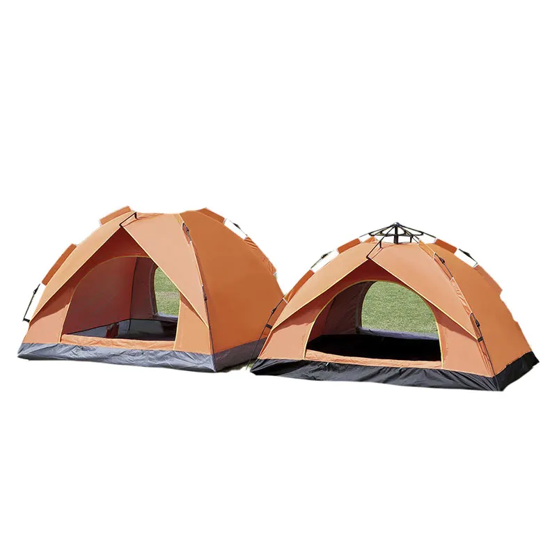 Outdoor 3-4 people beach thickening rainproof 2 people picnic automatic double camping speed open four-sided tent