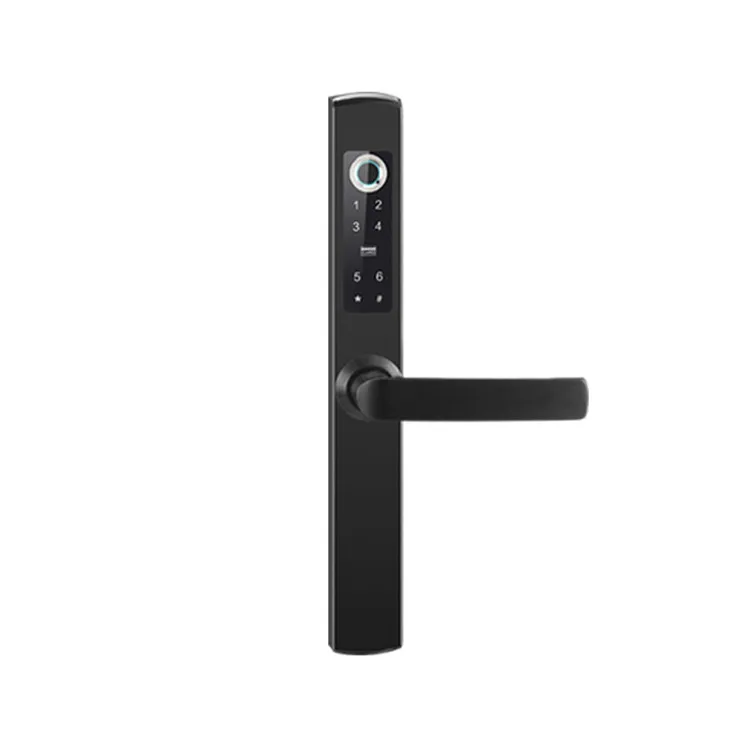 Slim Morties Narrow Glass Sliding Aluminum Smart Door Lock  Card Digital Password Electronic Door Lock