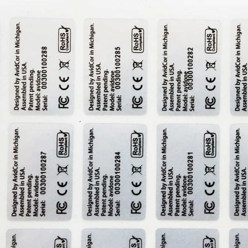 Logo Printing Security Tamper Proof Silver Removable VOID Labels Serial Numbers Tag Electronics Warranty Stickers
