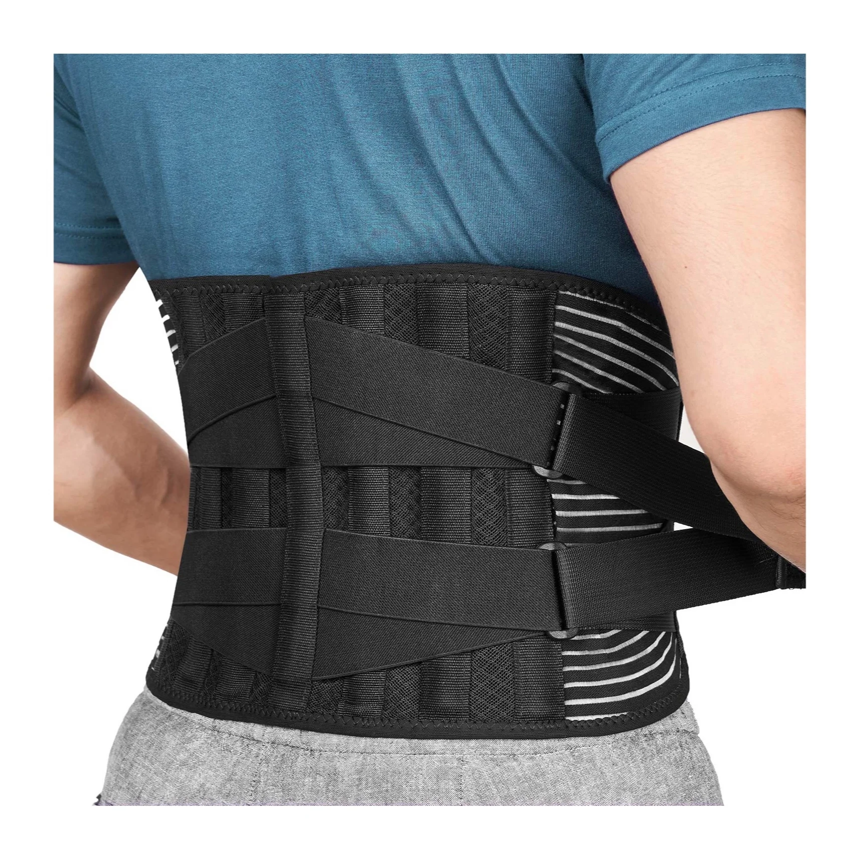Cre8 Stabilizing Lumbar Waist Support Lower Back Brace Support Belt Dual Adjustable lumbar brace back pain for Men Women