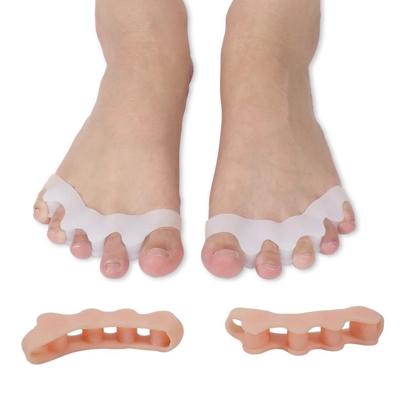 Wholesale 5-Loop silicone  toe spacer bunion corrector toe stretches toe separator bunion corrector hallux valgus