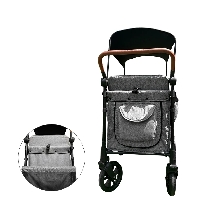 Four Seats Trolleys Carts  Foldable Kids Stroller Wagon Bicycle Portable Folding Cheap Baby Waggon Stroller