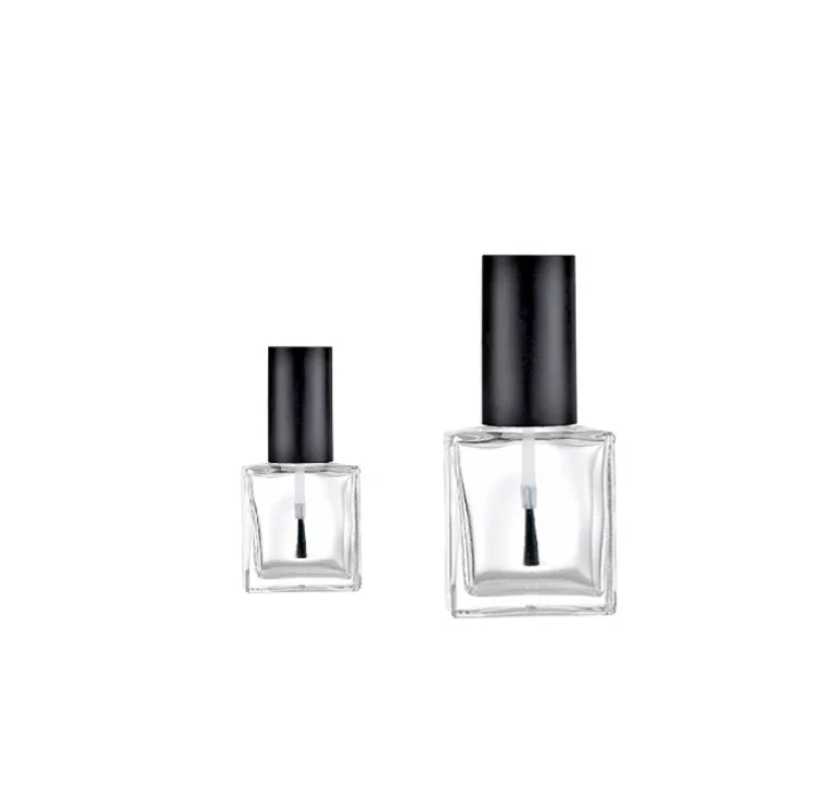 wholesale 5ml cube shape empty nail gel bottle 5 ml clear square gel nail polish bottles