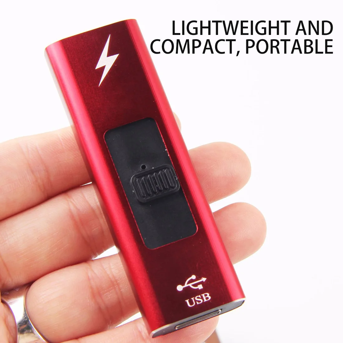 On Push Pulse Electric Arc Originality Gift Lighter Windproof Plasma Lighters Gadgets for Men Usb Charge Lighter