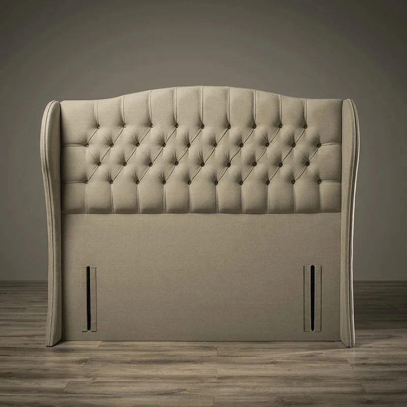 Wholesale Nordic Design Diamond Button Upholstered Bed Luxury Headboard