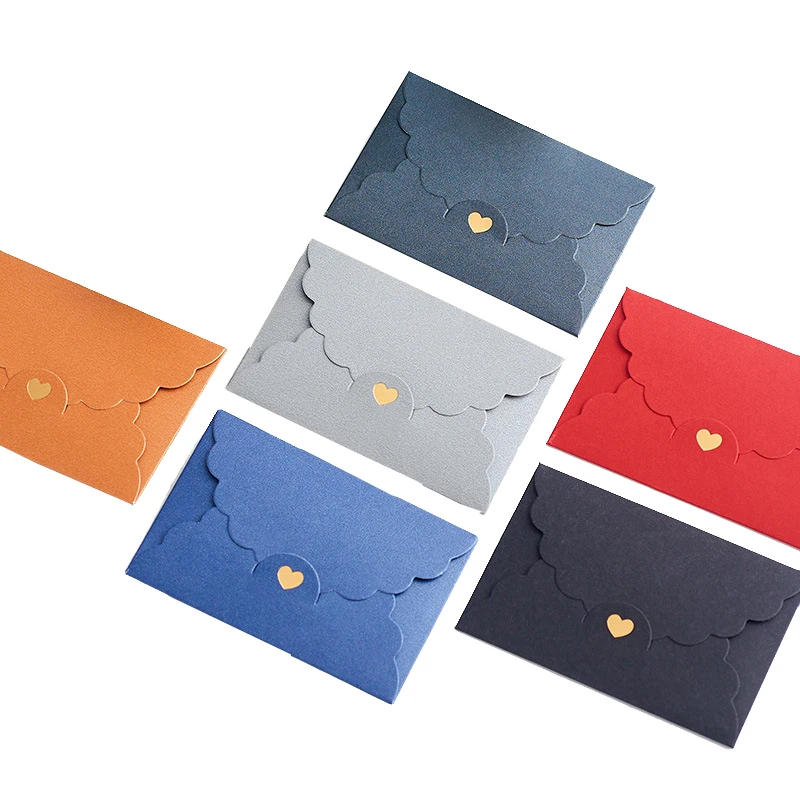 
High quality mini small pearlescent kraft paper pink envelope bank card VIP membership card packaging envelope 