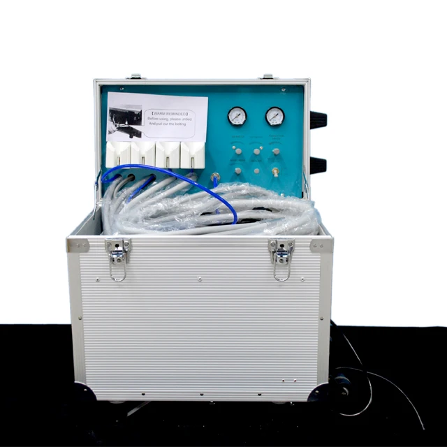 LK-A33 Top 10 Chinese Medical Veterinary Portable Mobile Dental Turbine Unit Suitcase with Silent Built-in Air Compressor Sale