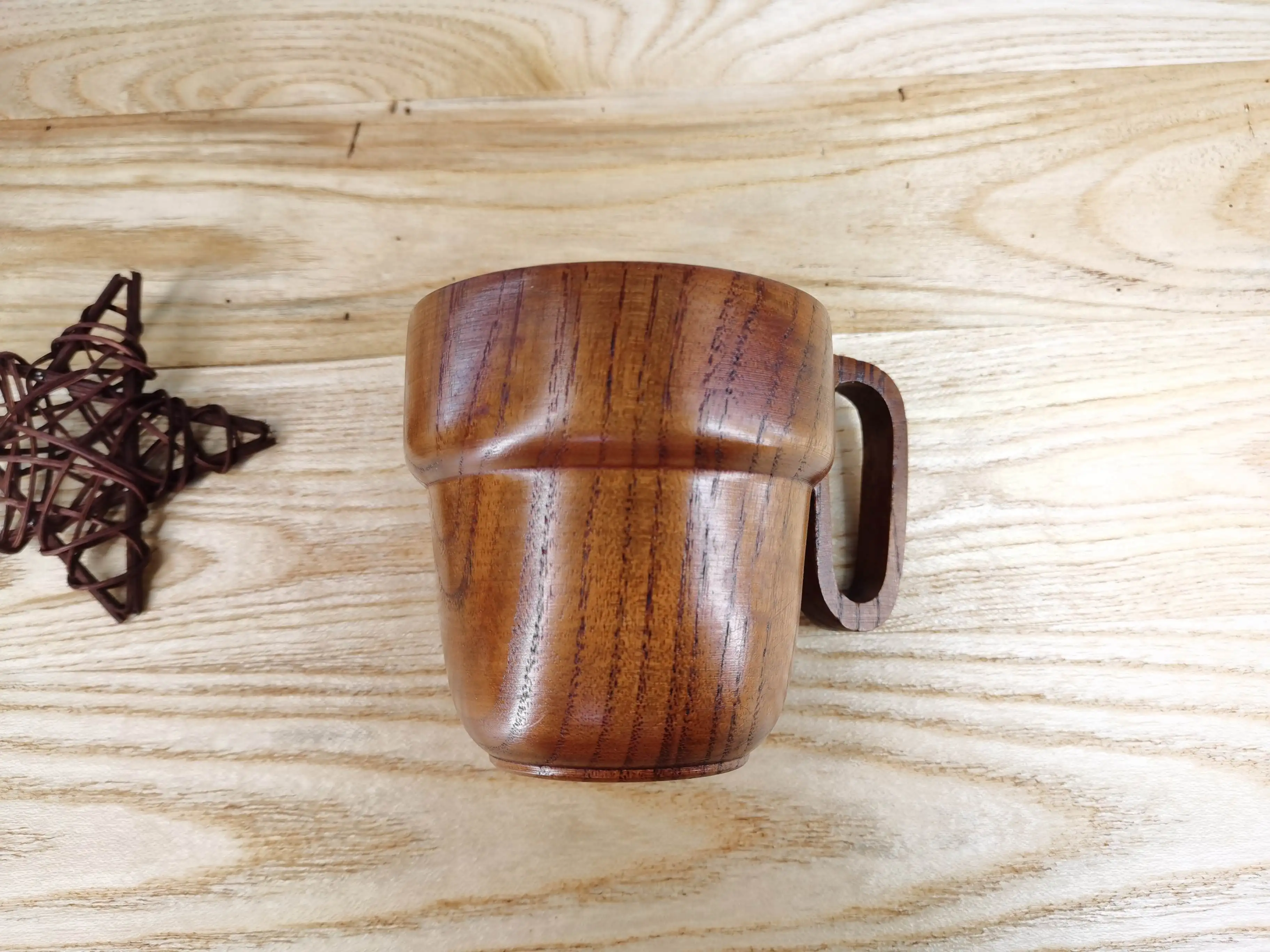 Goods In Stock Eco Friendly Wooden Unique Tea Beer Milk Coffee Handle Mug Cup With Saucer