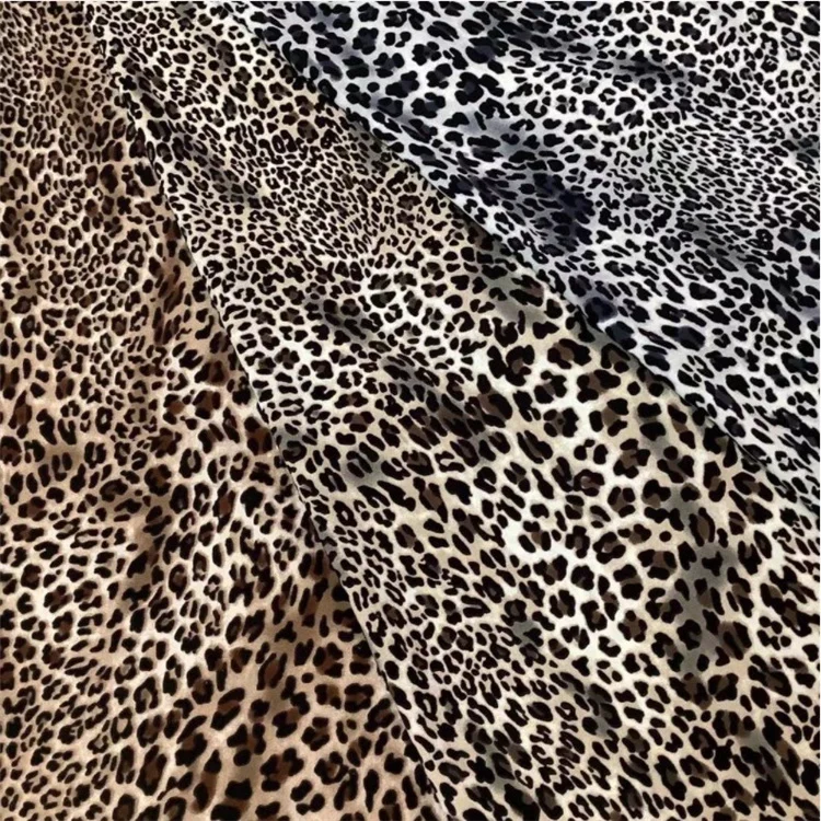 4 ways stretch woven printed fabric   New leopard  digital printed fabric