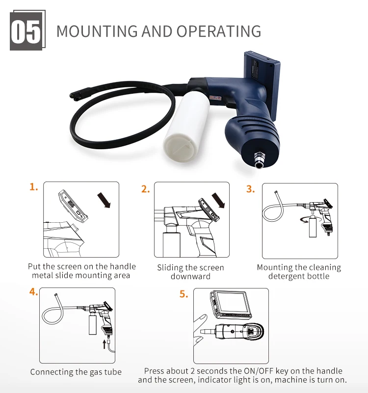 AV7823 Automotive Air Conditioning Visual Cleaning Gun, Endoscope, Evaporation Box Cleaning Tool Equipment, Non disassembly Auto