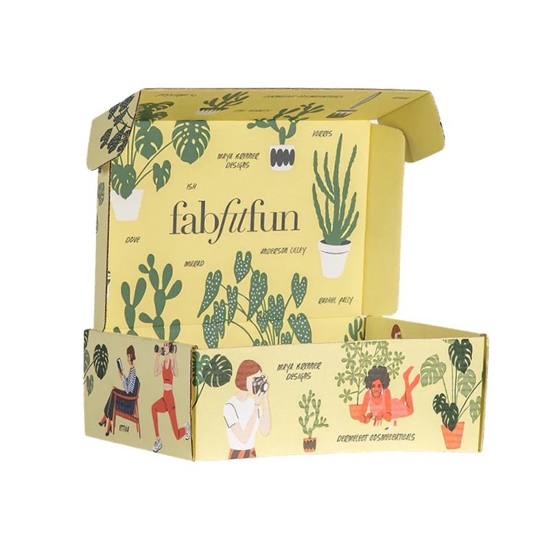 Custom design color printed flat pack diecut ice cream packaging box/corrugate paper shipping box