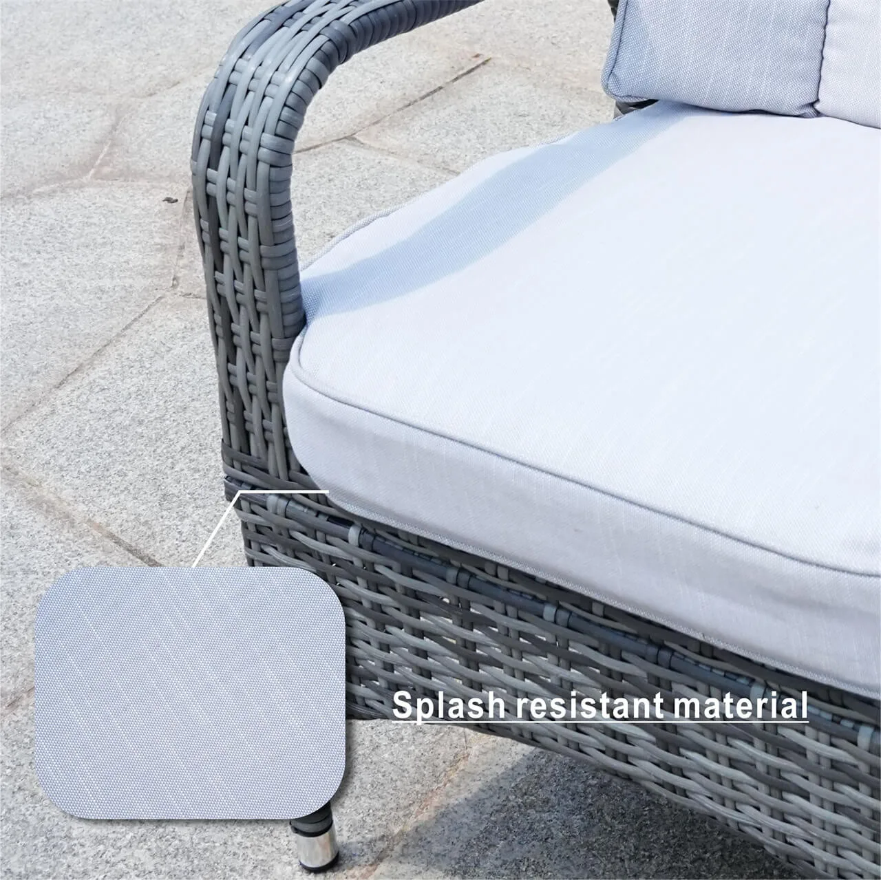Modern Outdoor Restaurant Furniture European Aluminum Frame Garden Rattan Chairs Outdoor Rope Dining Chair