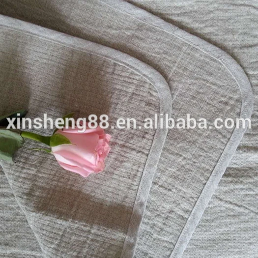 100% French washed linen blanket with stone washed solid colour