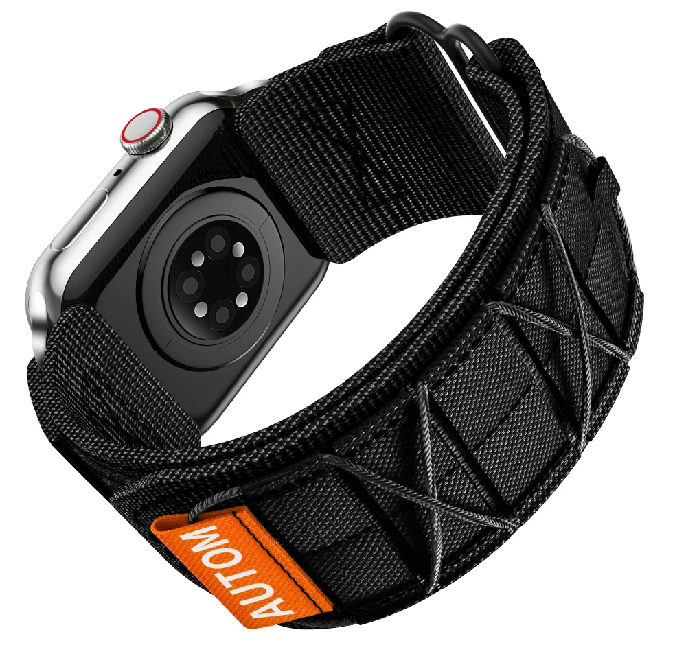 Apple Watch Band Series 8/7/6/5/4/3/2/1/SE/Ultra Nylon Sports Strap With Woven Design for 49mm 42mm/44mm/45mm 38mm/40mm/41mm