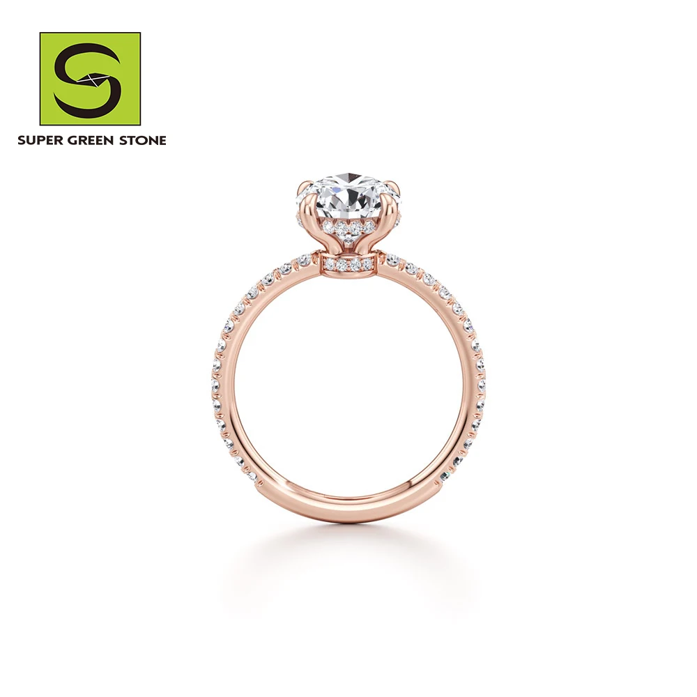 SuperGS SGSR016 Eternity Band Ring 14k Gold Lab Diamond 10k 14k 18k Fine Ring Jewelry 925 Silver Fine Jewelry Rings