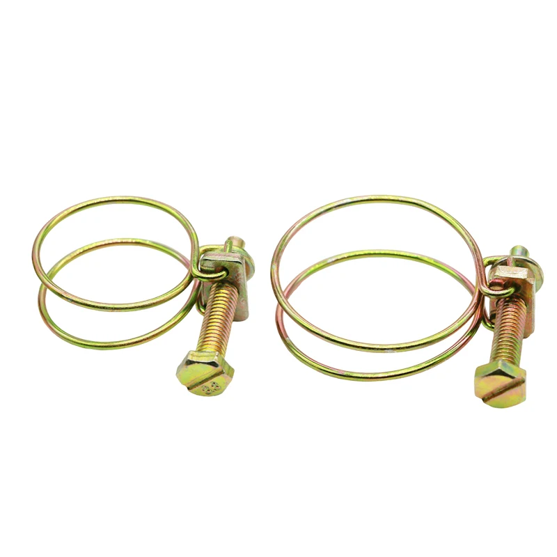 Iron Galvanizing Adjustable Double Wire Hose Carbon Bolts Quick-Grip Clamp For Heavy Industry Marine Motorcycles
