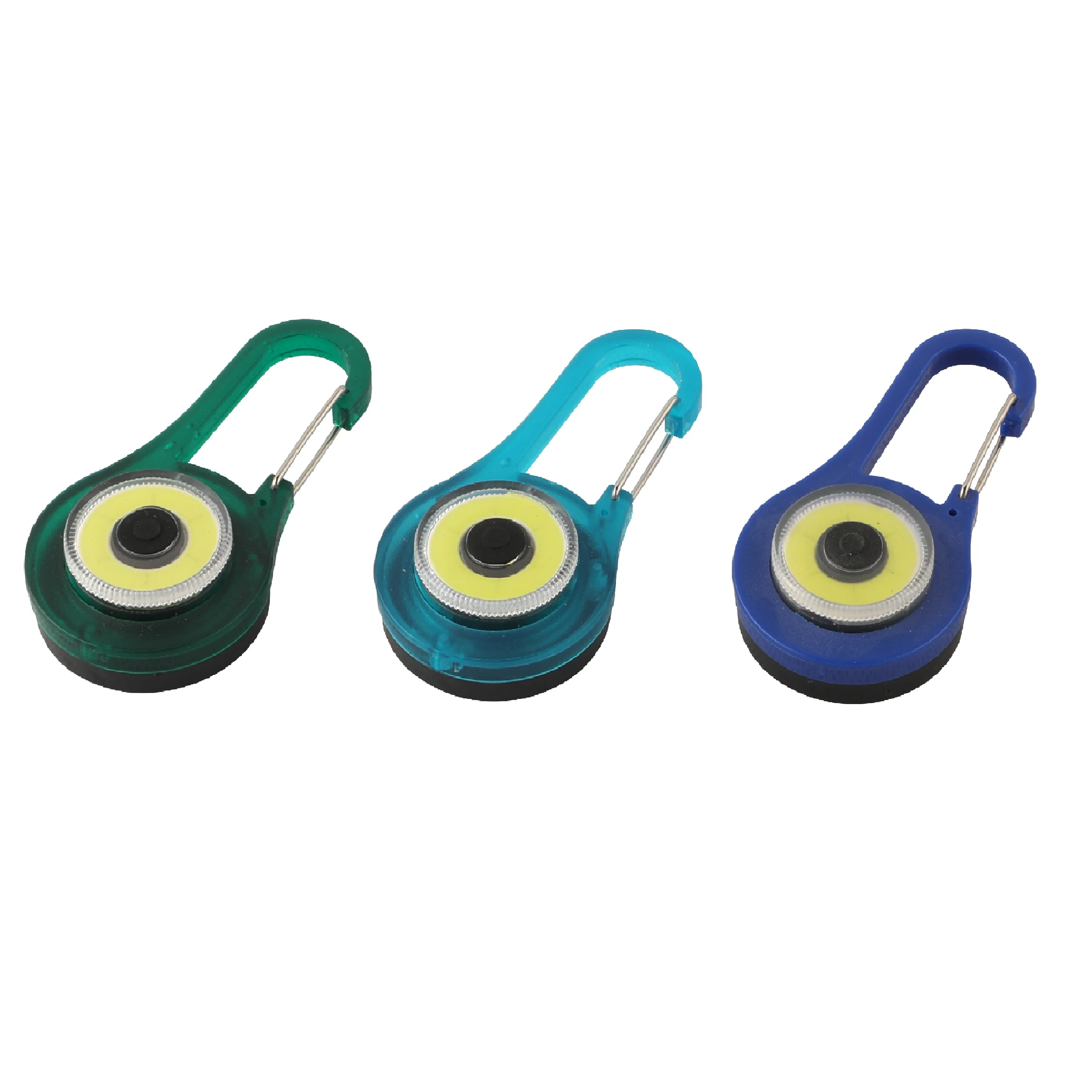 Multi Colored Mini COB Keychain Flashlight with Carabiner Plastic Led Flashlight Keychains Promotional Light Key Chain