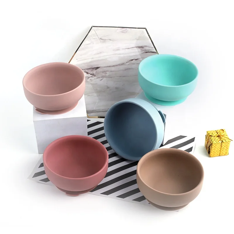 New baby products 2023 babi bowl Bpa free silicon suction bowl with lid for babies