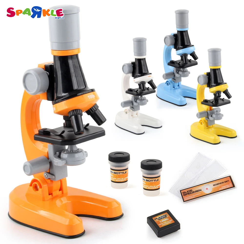 100X/400X/1200X Optics Microscope Kids Biological Microscopes Early Educational Simulation Optical Microscope