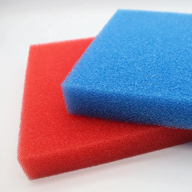 Amazon Hot-selling Bule Color 100X100cm 20/30/45ppi Fish Pond Foam Polyurethane Filter Sponge Set for Aquarium