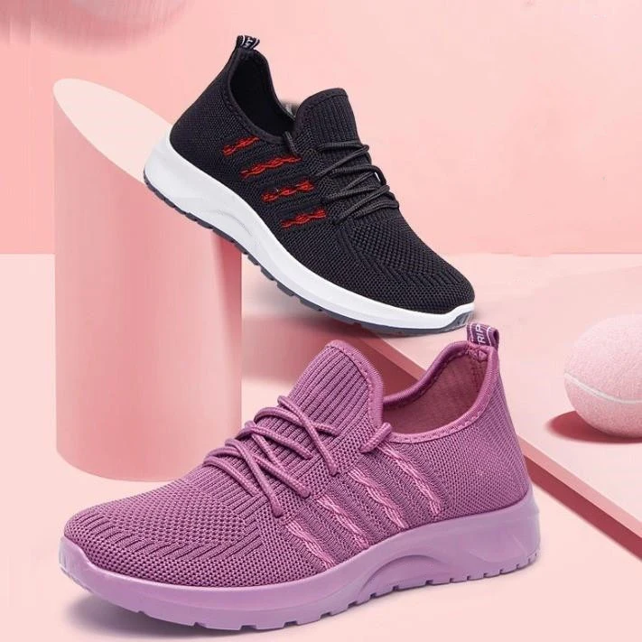 Factory Custom Sneaker Manufactures Running Casual Shoes For Ladies,Running Knit Sneakers Women Sports Shoes