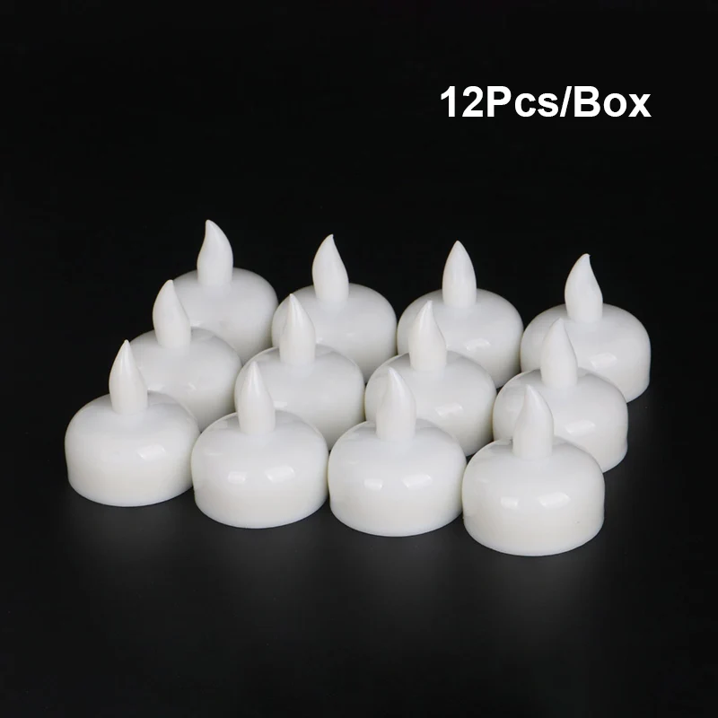 Flickering Waterproof Water Activated LED Tea Lights 4Cm Floating Candles Water Touch Battery Flameless Floating Candles