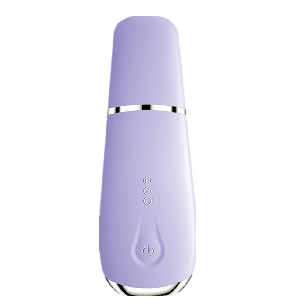 Home Use Beauty Equipment Facial Pore Cleaner Blackhead Remover Silicone Case Facial Skin Scrubber Ultrasonic Spatula