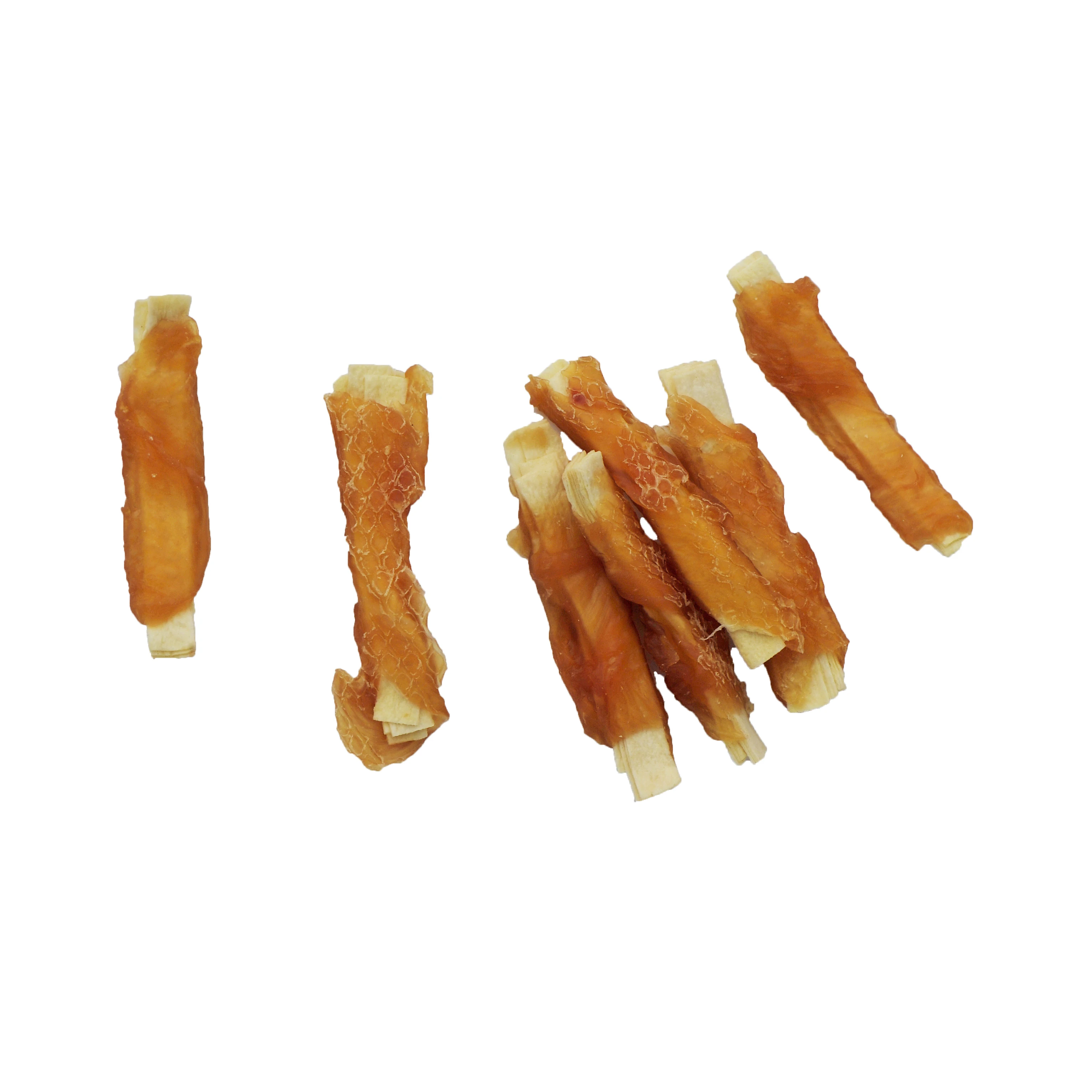 Factory OEM chicken wrap cowhide stick dog treats pet snacks pet training treats wholesale dog snacks dog dental chew snacks