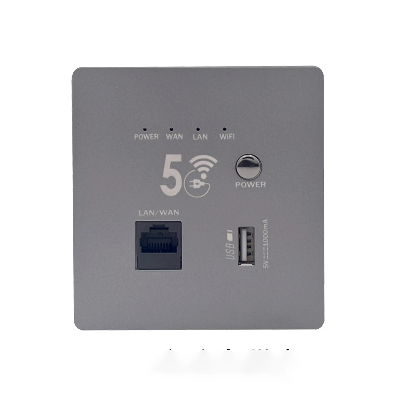 High quality dual band 1200Mbps Supports access of up to 16 terminal devices Power In-wall AP