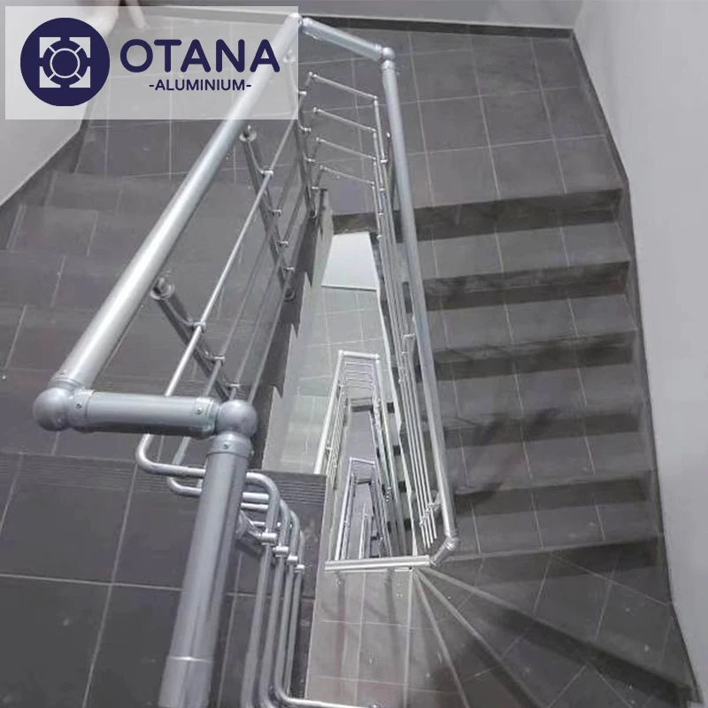 Aluminium handrail connector elbow moving 360 degree turn OH38-1