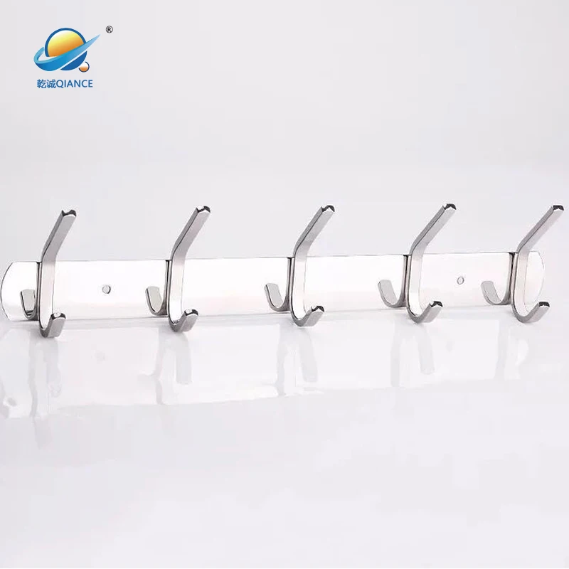 
Bathroom accessories stainless steel solid wall coat hook 5 hooks 