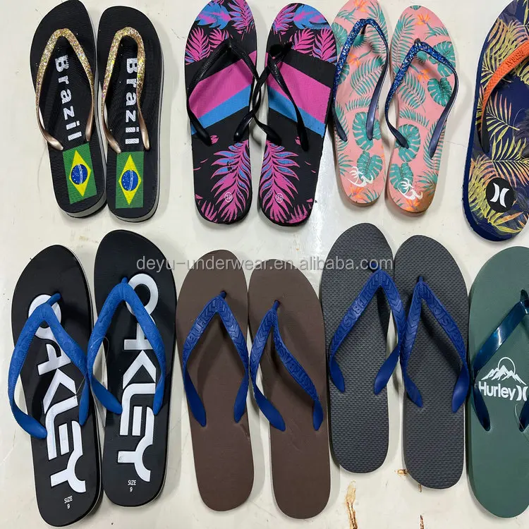 0.44 Dollar Model FLX024 Vietnam Wholesale Stock Ready Fancy Ladies Summer Beach Slippers With Many Prints