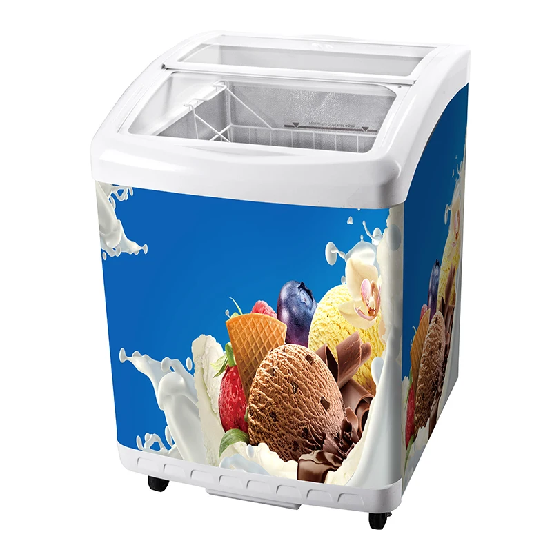 2020 New Design Commercial  Ice Cream Showcase chest freezer
