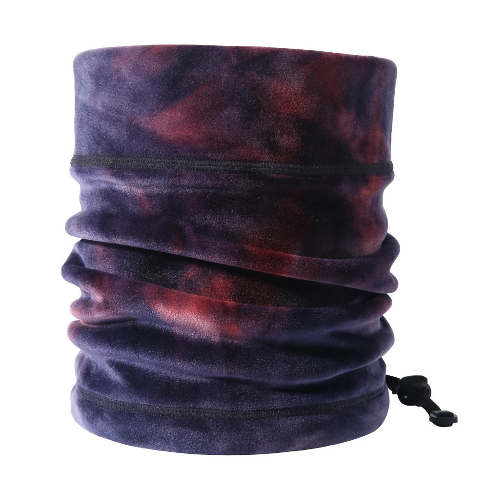 
Winter scarf fashion double layer plain fleece knitted tubular custom logo neck warmer 