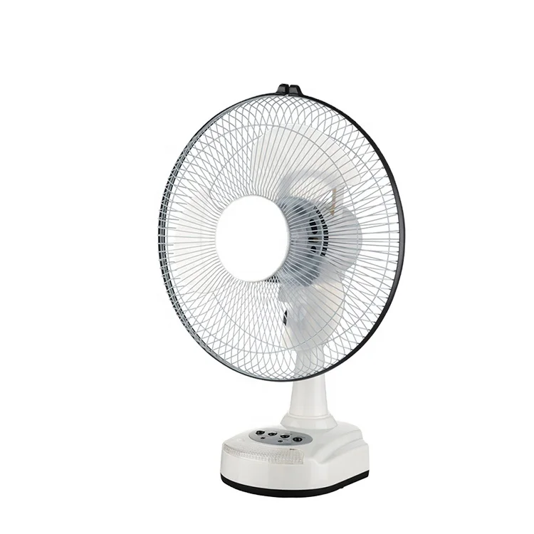 Hot Sell Modern Rechargeable 12 inch Table Fan&Desk Fan with LED night light for Office