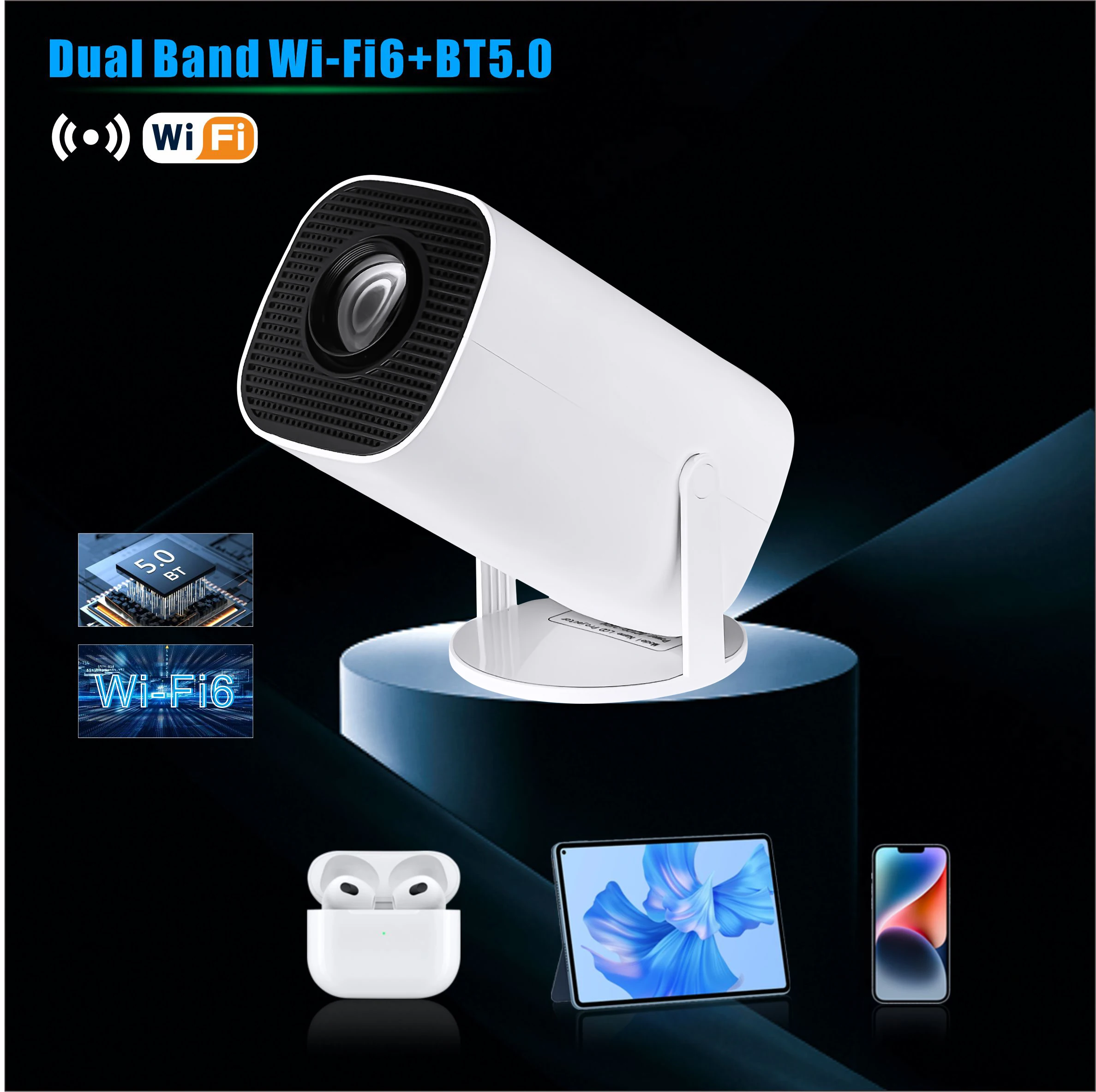P30 Pro Android Projector Upgrade wireless portable projector android 11 4k WIFI6 720P GAME PROJECTOR