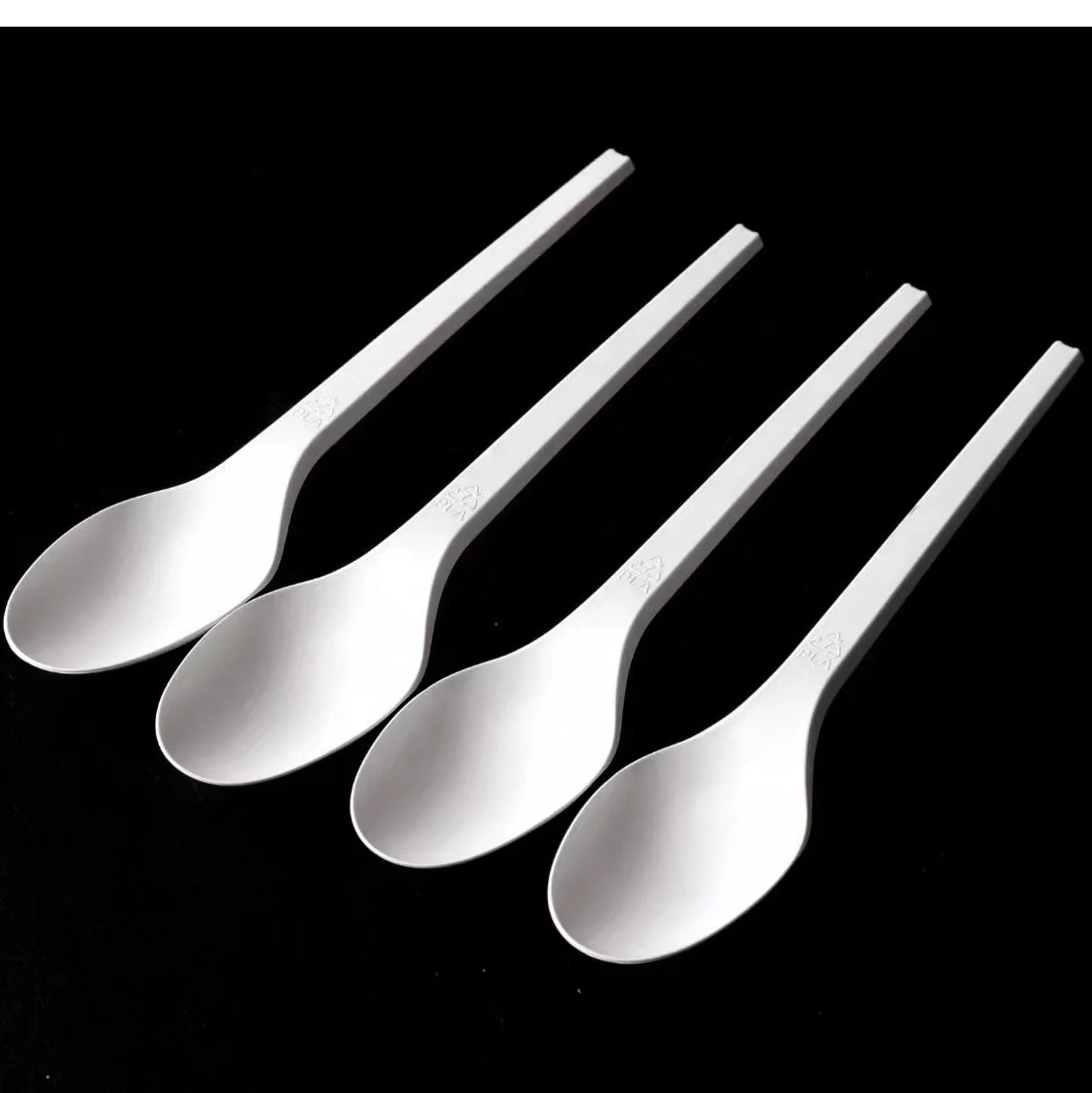 wholesale 100% Compostable PLA Biodegradable Disposable Plastic Spoons Forks And Knives Cutlery Sets