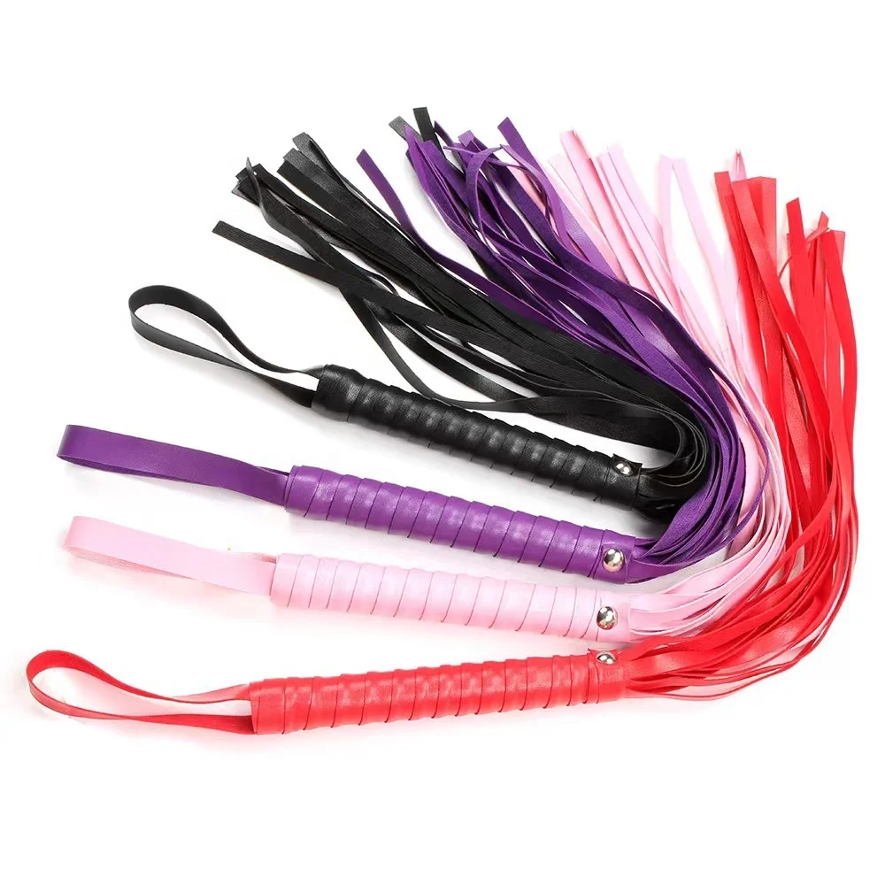Sexual Flirt Tools Sex Whips Bondage Toy for Adults Sex Black Leather Flogger BDSM Fetish Whip