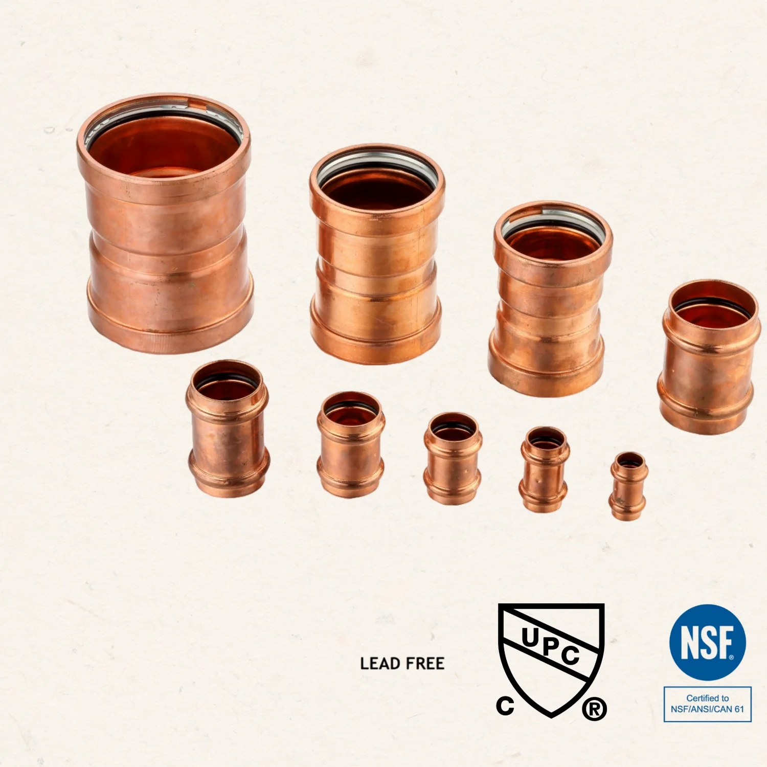 FREE SHIP: Coupling Copper Propress Fitting Match Rigid and Milwauke's Tool From